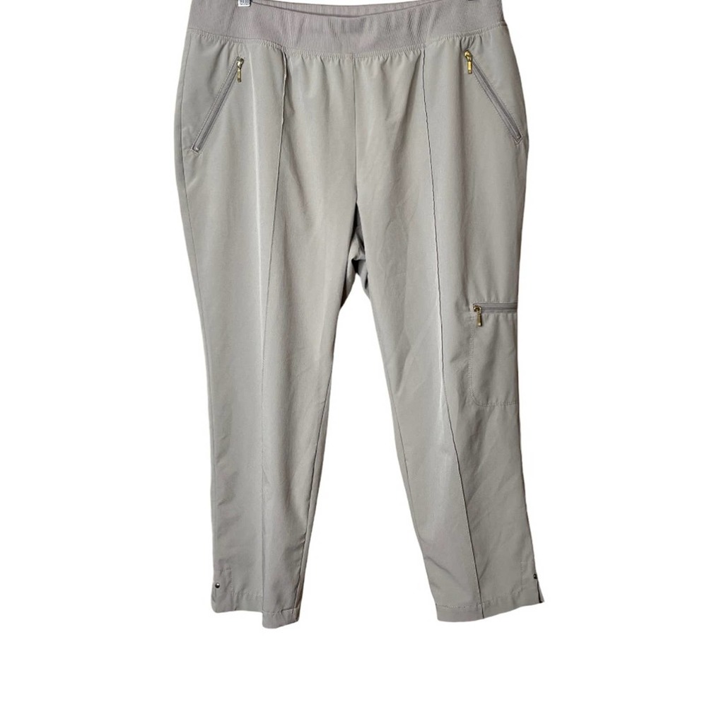 Zenergy by Chico’s Khaki Utility Cargo Crop Pants Size Large